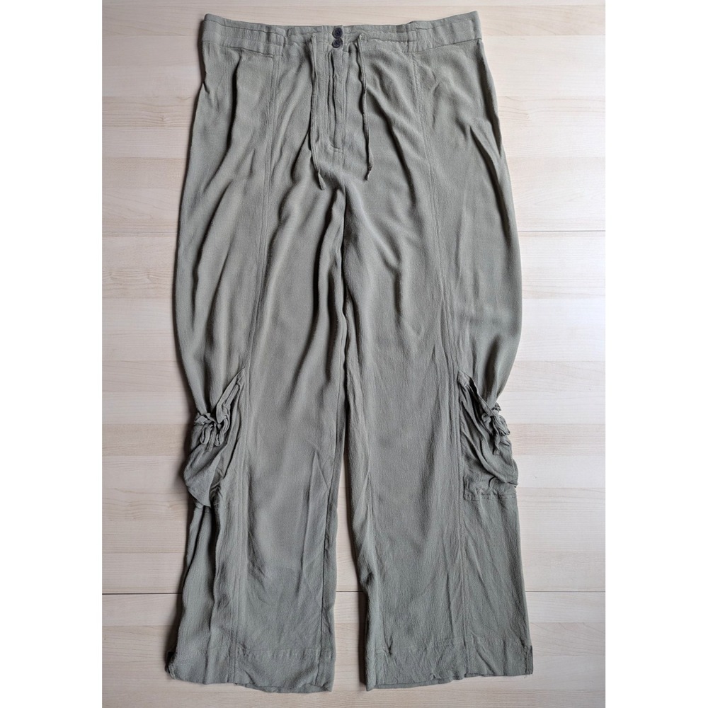 J Jill 14‎ Tall Relaxed Cargo Style Drawstring Button Capri